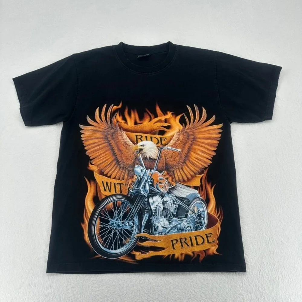 SP‎ General Clothing Ride With Pride Eagle Motorcycle T-Shirt Black M - Picture 11 of 16